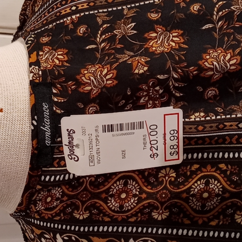 Brown Patterned Tank Top - Picture 6 of 8